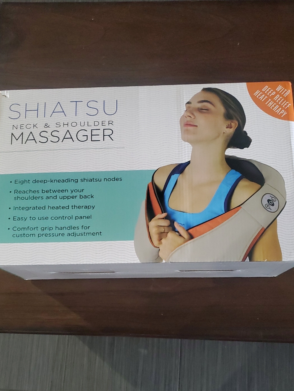 Shiatsu Neck & Shoulder Massager - Beige and Orange